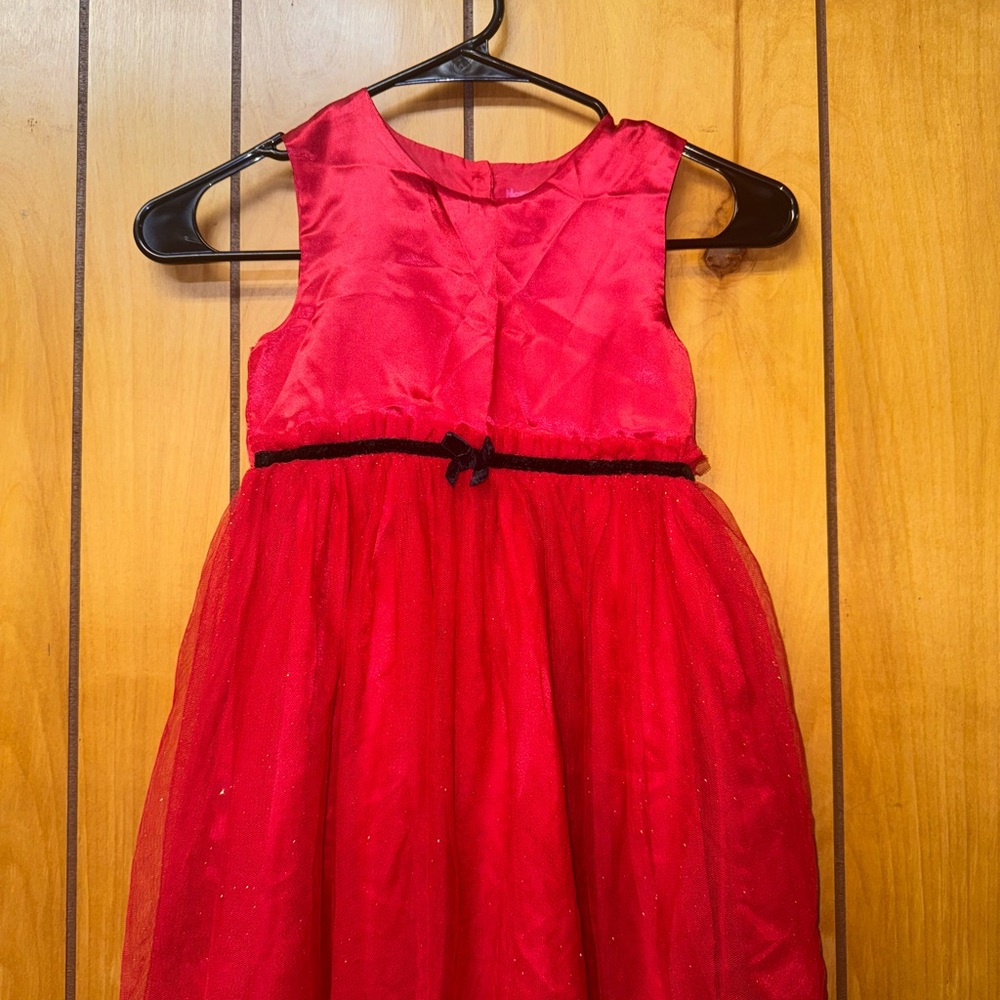 Red Sleeveless Kids Dress